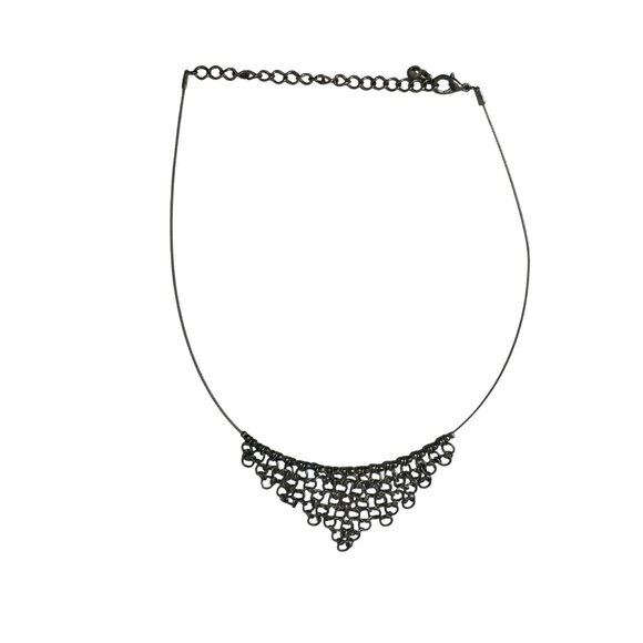 Women's Silver Tone Waterfall Chain Necklace - Picture 4 of 6